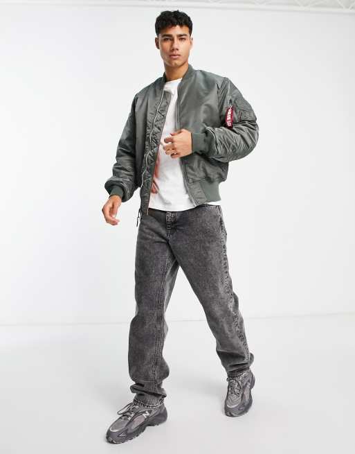 Alpha Industries – MA-1 – Zielona ocieplana bomberka oversize