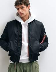 Alpha Industries MA1 bomber jacket in black