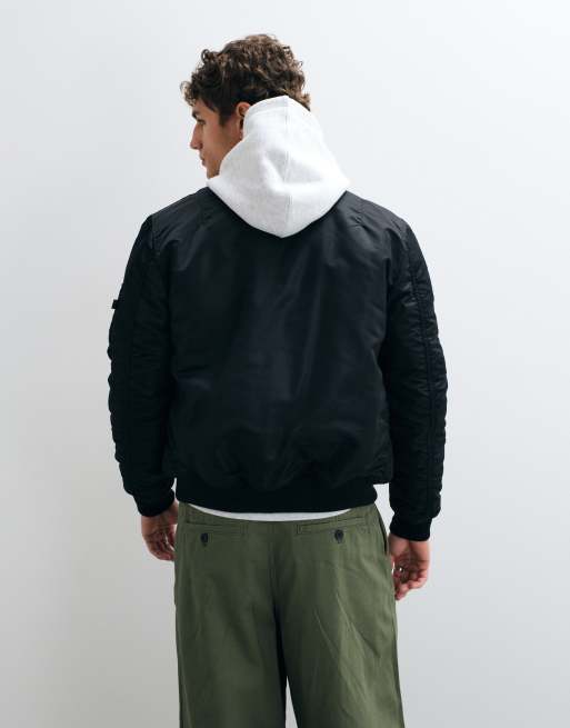 Alpha Industries MA1 bomber jacket in black, 4 of 5