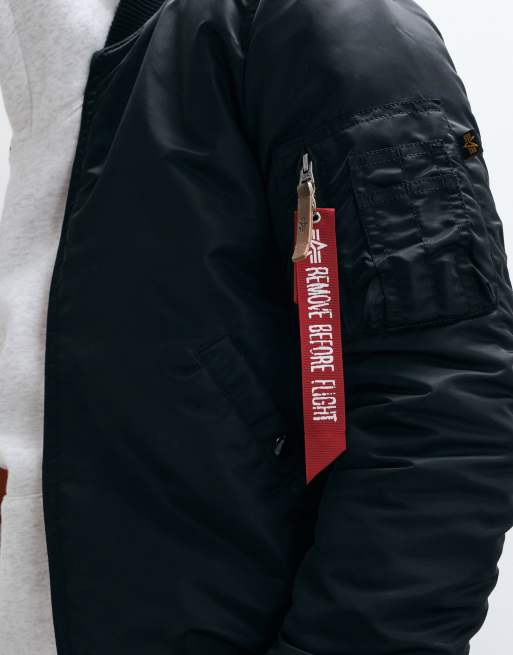 Alpha Industries MA1 bomber jacket in black, 5 of 5