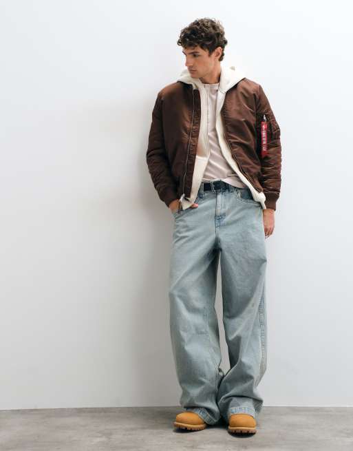 Alpha Industries MA1 bomber jacket in brown, 2 of 5