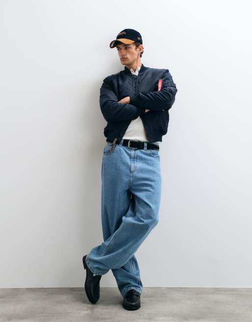 Alpha Industries MA1 bomber jacket in navy, 4 of 5