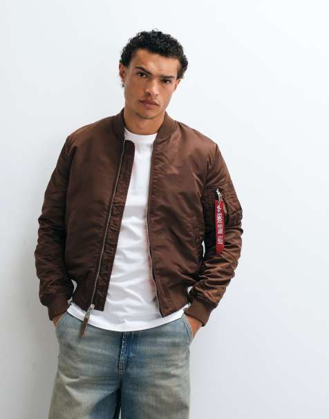 Alpha Industries MA1 bomberjacka i brun - view 1