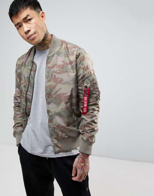 alpha industries camouflage bomber jackets