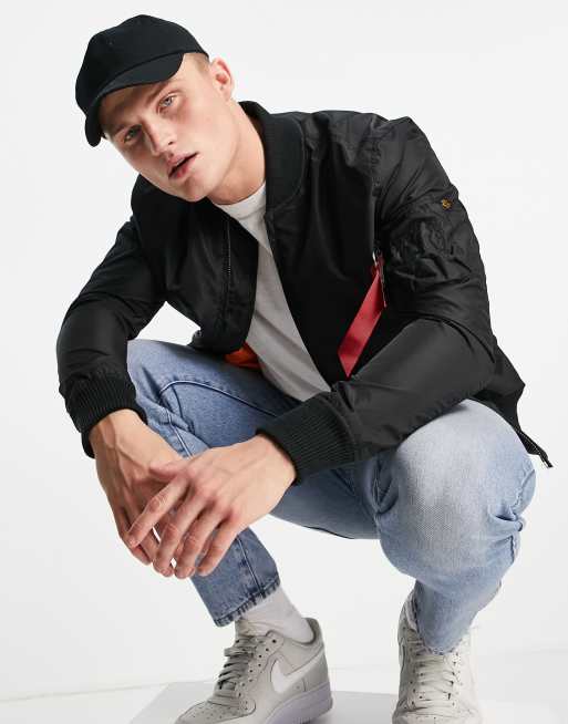 Alpha Industries - MA1-TT - Giacca bomber slim fit in nylon a 2 tonalità nera