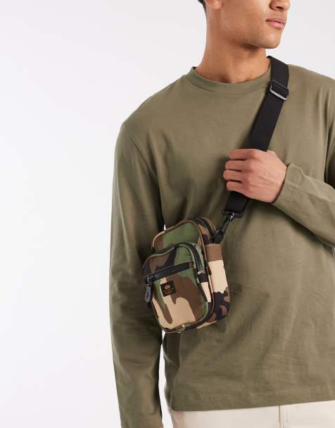 Alpha Industries messenger bag in camo print - view 1
