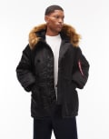 [Alpha Industries] Alpha Industries N-3B heritage winter jacket in black M BLACK