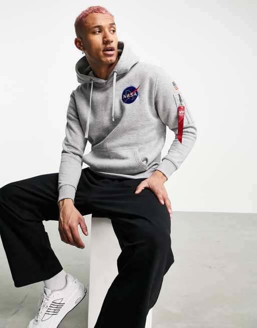 Alpha industries space shuttle cheap hoodie grey