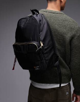 Alpha Industries Alpha Industries nylon backpack in black