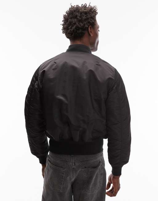 ジャケット・アウター alpha ma-1 jacket reversible black Alpha Industries MA 1 Classic Flight Reversible Jacket Black