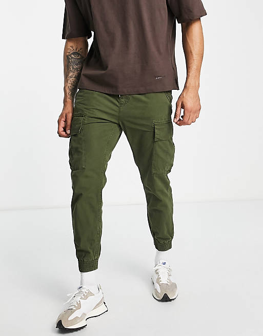 in ASOS olive green | Industries trackies cargo Alpha ripstop