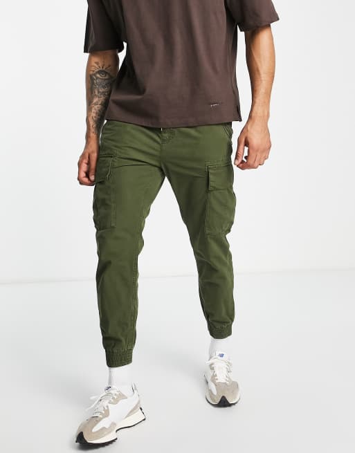 | Industries in Alpha cargo ripstop ASOS trackies olive green