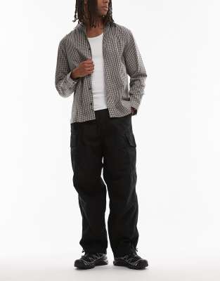 Alpha Industries Alpha Industries ripstop cargo trousers in black