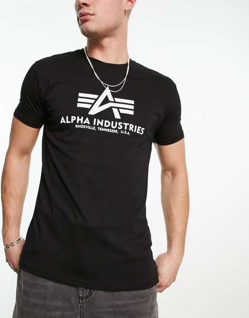 Alpha Industries - Set van 2 eenvoudige T-shirts met logo in zwart/wit, 2 van 4