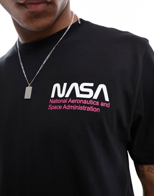 Alpha Industries sky lab NASA t-shirt with back print in black, 2 of 4