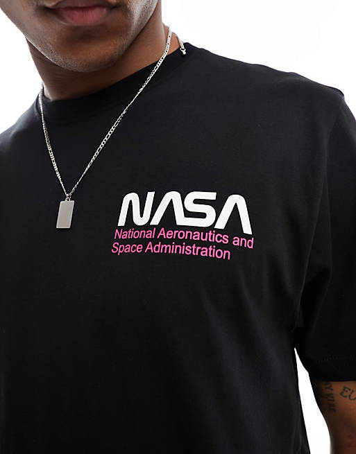 Alpha Industries Skylab NASA t-shirt with back print in black | ASOS