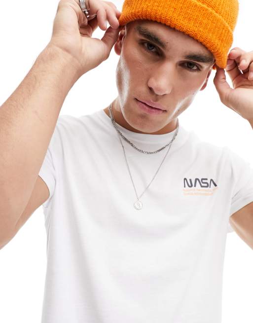 Alpha Industries Skylab NASA t-shirt with back print in white, 3 of 4