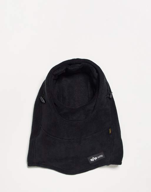 Alpha Industries - Sort hætte i polar-fleece