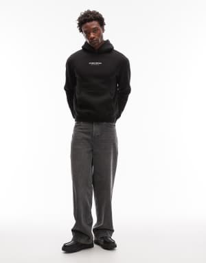 Alpha Industries Studio Edition logo hoodie in black