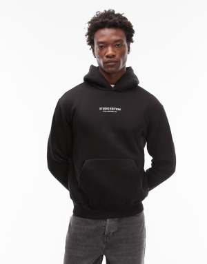 Alpha Industries Studio Edition logo hoodie in black