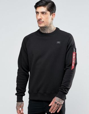 alpha industries sweatshirt black