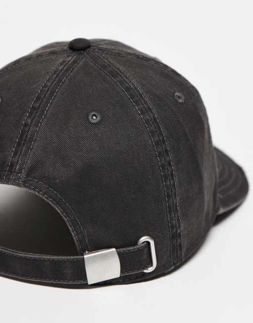 Alpha Industries – Szara czapka z daszkiem z logo i efektem sprania, 3 z 3