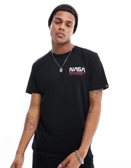 Alpha Industries - T-shirt avec imprimé Sky Lab NASA au dos - Noir, 4 de 4