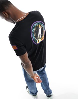 Alpha Industries space shuttle t-shirt with back print in black - ASOS Price Checker