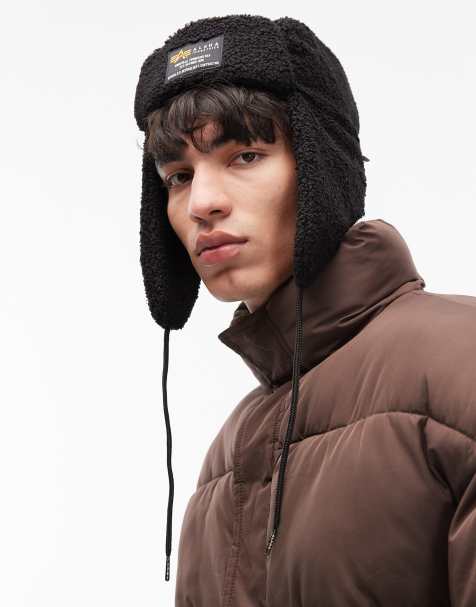 Alpha Industries teddy hat in black - view 1