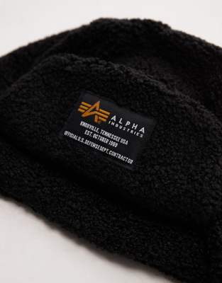 Alpha Industries 3D Beanie Cappello da Uomo in Acrilico Lavorato a Maglia Dark Green