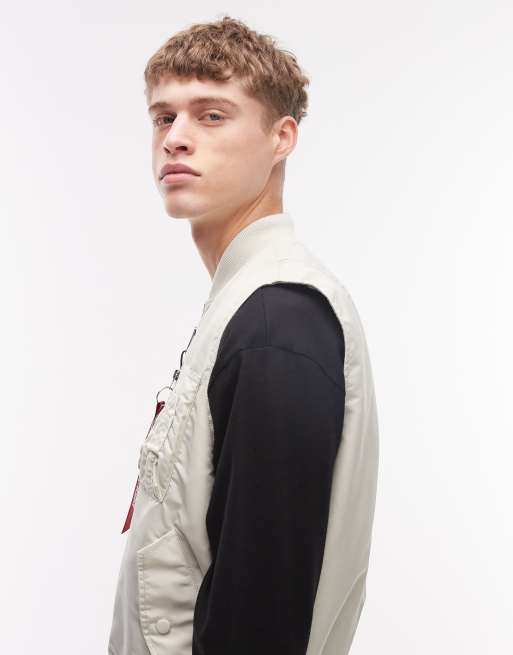 Alpha Industries utility gilet in stone, 4 of 5