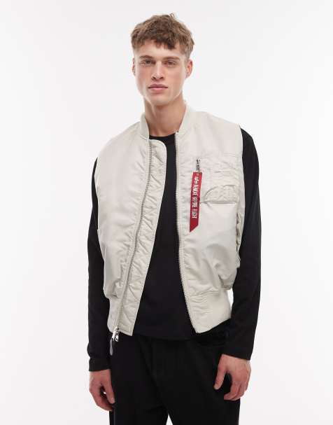 Alpha Industries utility vest in stone - view 1