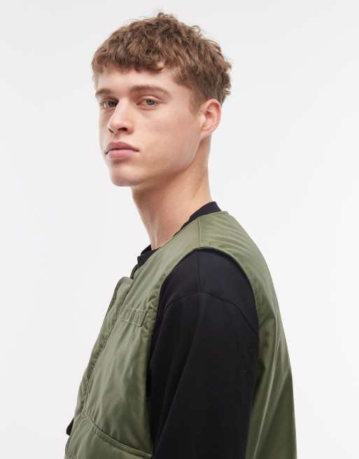 Alpha Industries – Wiązany z boku bezrękawnik w kolorze khaki, 4 z 5