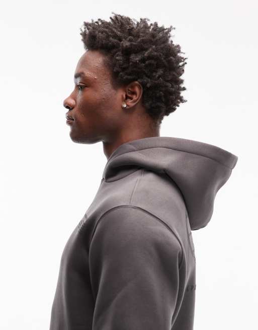 Alpha Industries – World – Kapuzenpullover in Grau mit Logoprint, 4 von 5