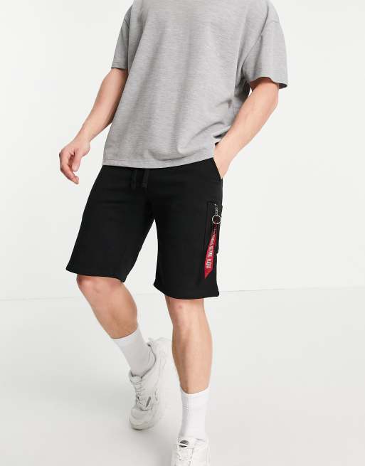 Alpha Industries in shorts | black sweat X-Fit ASOS cargo