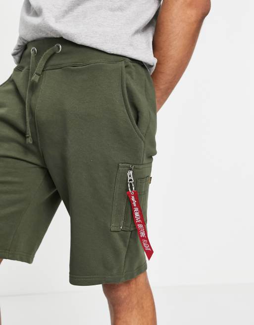 Alpha Industries sweat | X-Fit green in cargo ASOS dark shorts