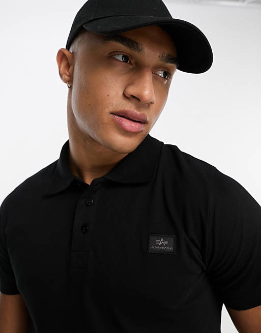 Alpha Industries X-Fit polo in black | ASOS