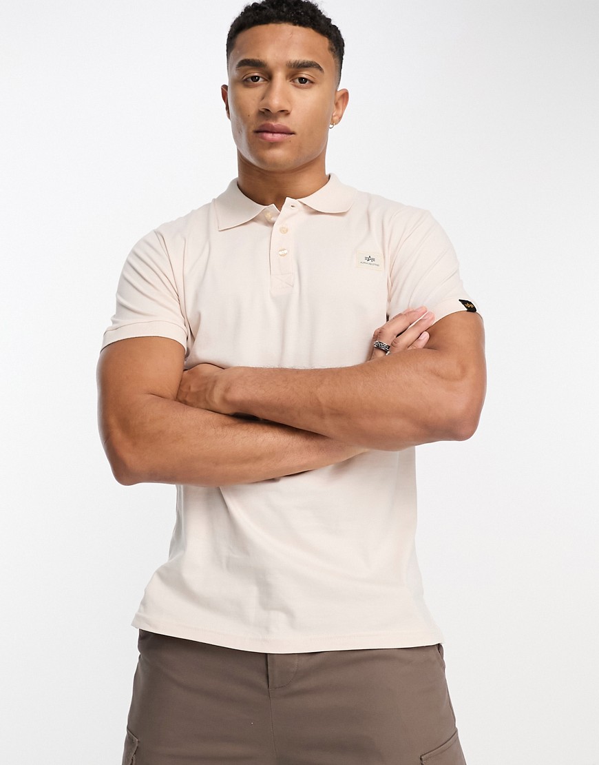 Alpha Industries X-Fit polo in cream-White
