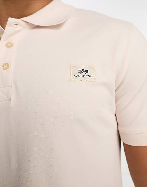 Alpha Industries X-Fit polo in cream | ASOS