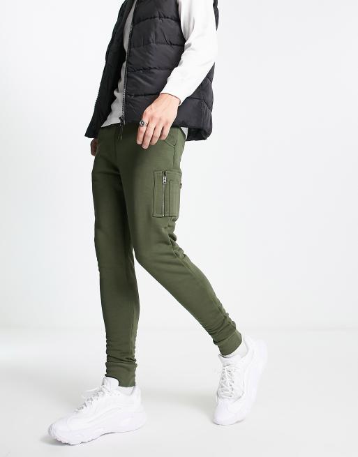 Alpha Industries X-Fit slim fit cargo sweat joggers in dark green