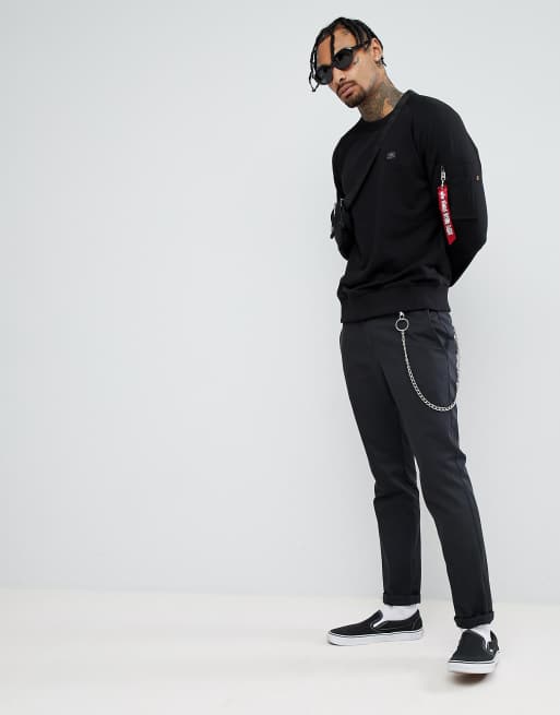 Alpha industries x hot sale fit sweatshirt black