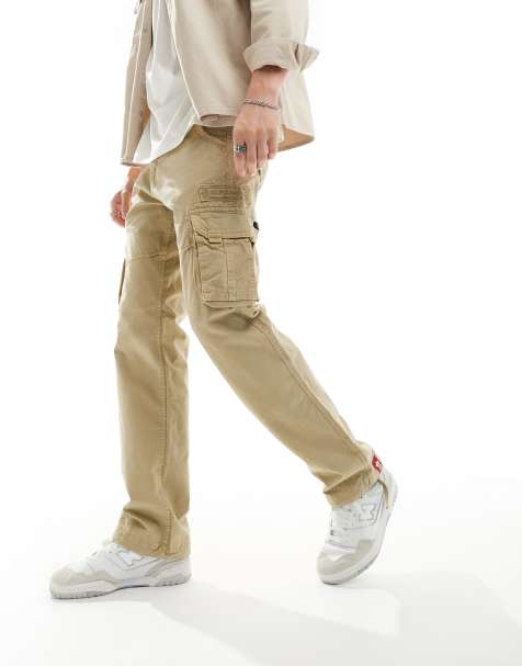 Alpha Jet cargo trouser in sand - view 1