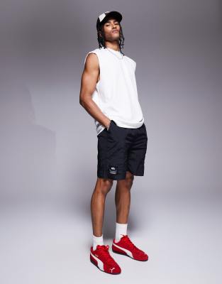 Alpha Industries Alpha logo cargo short in black
