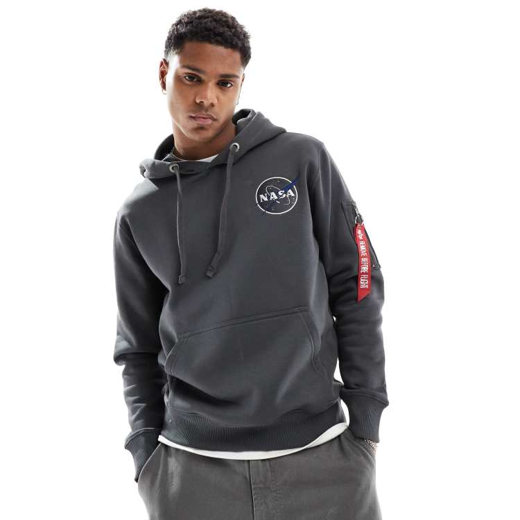 Alpha Nasa Orbit Hoodie in Dunkelgrau