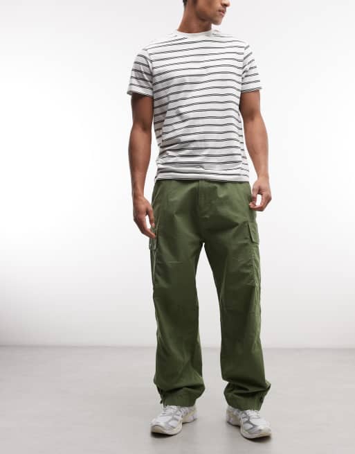 Alpha - Pantaloni cargo kaki con tasche