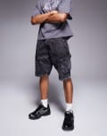 [Alpha Industries] Alpha utility shorts in acid wash black W30 BLACK