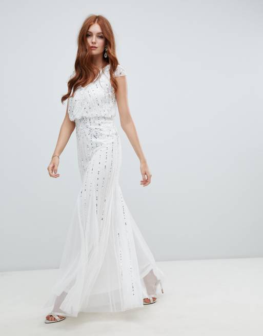 Amelia Rose 2 in 1 embellished wedding dress in ivory ASOS Amelia Rose 2 in 1 embellished wedding dress in ivory ASOS