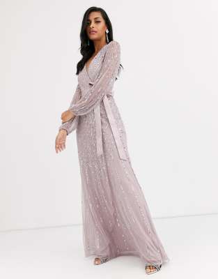 amelia rose embellished maxi dress