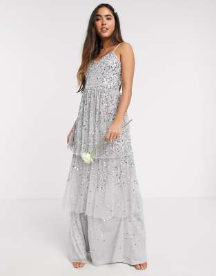 ombre sequin maxi dress