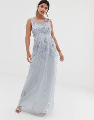 soft blue maxi dress